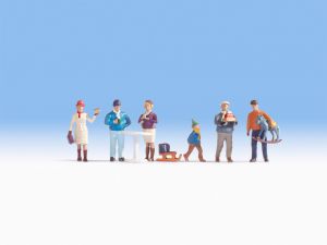 NOC15926 - Personnages au marché de Noël