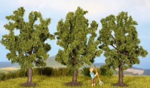 Lot de 3 Arbres fruitiers de couleur vert  8 cm de hauteur