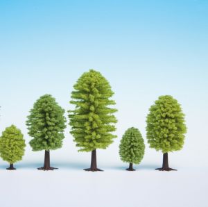 Ensemble en sachet de 5 arbres feuillus hauteurs 5-9 cm