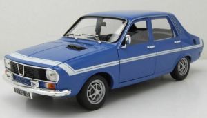 Voiture berline sportive RENAULT 12 Gordini de 1972 de couleur bleue de France