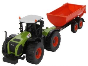 Tracteur CLAAS Xerion 5000 avec benne 2 essieux