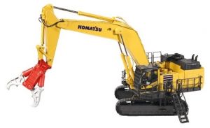 Pelle sur chenilles avec pince de démolition - KOMATSU PC1250