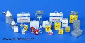 PLS106 - Set de 25 bidons d'huiles miniatures à peindre pour maquette