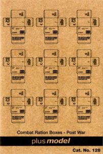 Ensemble de 9 cartons militaires américains à assembler de dimensions 13x8x8mm pour maquette