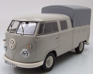 Véhicule utilitaire VOLKSWAGEN T1 pick-up bâché de couleur gris de 1960