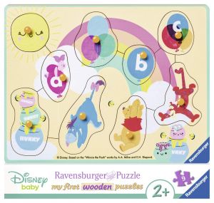 Puzzle en bois 8 Pièces Disney Babies Dimensions : 24 x 21 cm - Winnie l'ourson et ses amis