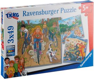 RAV080663 - Puzzle 3x49 Pièces du dessin animé TKKG - A l'aventure