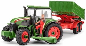 REV00817 - Jouet démontable avec tracteur et benne outil et personnage inclus