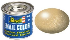REV32194 - Pot de peinture émail de 14ml couleur or métallique