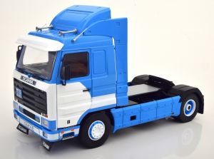 Camion solo bleu et blanc - SCANIA 143 Streamline de 1995