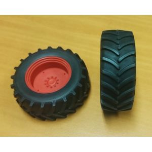 ART04272R - Roues arrières tracteur rouge 61mm