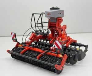 REP414 - Matériel agricole de couleur grise - KUHN Optimer 303 avec trémie SH201