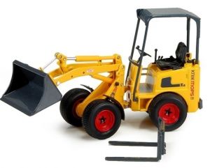 Chargeur articulé KNIKMOPS avec godet et fourche