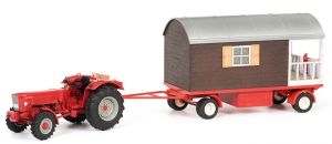 Tracteur GULDNER G75 A et 1 roulotte 2 essieux