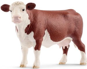 SHL13867 - Figurine de l'univers des animaux de la ferme - Vache Hereford