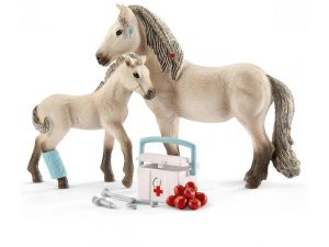 Figurines et accessoires de l'univers HORSE CLUB - Kit de secours avec chevaux Islandais