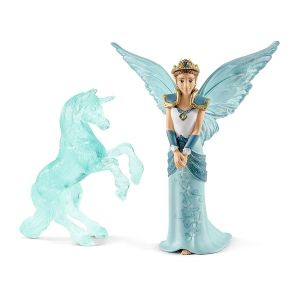 Figurines de l'univers BAYALA - Eyela avec Sculpture Licorne de Glace