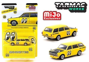T64G-026-ME2 - Voiture jaune et noire - DATSUN Bluebird 510 wagon Mooneyes