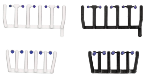 HER054836 - 80 voyants lumineux de couleur bleu avec socles noirs et blancs