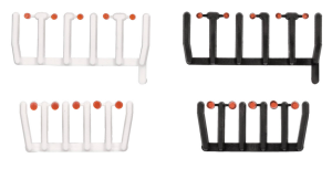 HER054843 - 80 voyants lumineux de couleur orange avec socles noirs et blancs