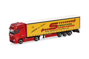 HER319218 - Camion avec remorque 3 essieux SCHIFFERS – MERCEDES BENZ Actros Giga 4x2