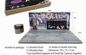 AD-2424 - Diorama de 2024 Street Art La Graffiti - voitures et figurines non fournies