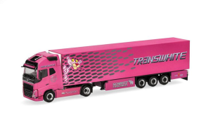 HER319836 - Camion avec remorque 3 essieux TRANSWHITE - PINK PANTHER – VOLVO FH GL XL 2020 4x2