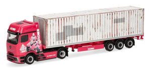 HER961226 - Camion avec remorque porte container 3 essieux GLOMB – MERCEDES BENZ Actros L ProCabin G 4x2