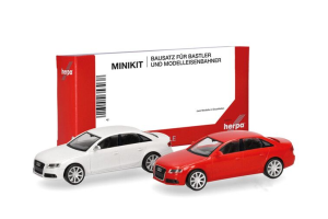 HER014144 - 2 unités en kit à monter de couleur rouge et blanc - AUDI A4 Limo