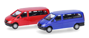 HER014236 - 2 unités en kit à monter - MERCEDES BENZ Vito W639 2003 rouge et bleu
