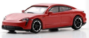 SCH87U00066 - Voiture de 2021 de couleur rouge - PORSCHE Taycan Turbo S