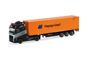 HER320382 - Camion avec porte container 40 pieds 3 essieux PATRICK HEIM - HAPAG LLOYD - VOLVO FH GL 2020 4x2