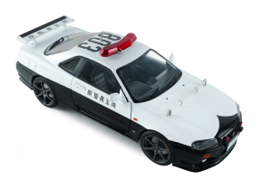 SOL1804317 - Véhicule policier de 1999 de couleur blanc - NISSAN Skyline GT- BNR34 Police Japonaise