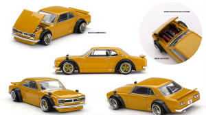 MGTKHMG228 - Voiture de 1969 de couleur jaune - NISSAN Skyline 2000 GT-R KPGC10 Kaido Street V2