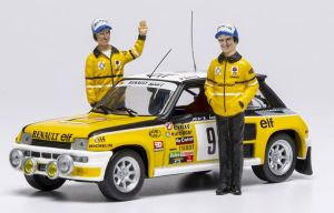 IXOSPRM002-81 - Voiture du Rallye de Monte Carlo 1980 pilotée par Jean RAGNOTTI - RENAULT 5 Turbo #9 avec 2 figurines