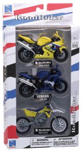 NEW67015A - Set de 3 motos différentes marque SUZUKI et YAMAHA