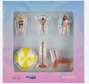 T64F-002-YL - Figurines Jour de Plage - 3 personnages et accessoires