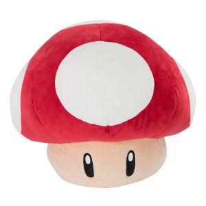 T12955 - Grande Peluche MARIO KART de couleur Rouge et Blanche - Champignon