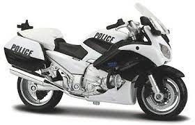 MST32306-03 - Moto de police noire et blanche YAMAHA FJR 1300A