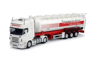 Camion 4x2 SCANIA R06 Topline et semi 3 essieux silo Société Transsolution