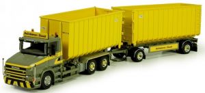 Camion porteur container avec remorque conteneur Scania T aux couleur du transporteur DORBIERER