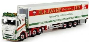 Camion VOLVO FH04 6x2 avec remorque frigo HE PAYNE