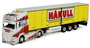 TEK74853 - Camion 4x2 SCANIA R Highline avec semi bâchée Tautliner 3 essieux aux couleurs des transports Hakull