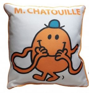 TRO3446 - Coussin Monsieur Madame - Mr Chatouille Dimensions : 20 x 7 x 20 cm