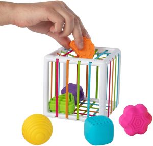 TF251ML - Jouet pour bébé - Le cube à formes sensorielles