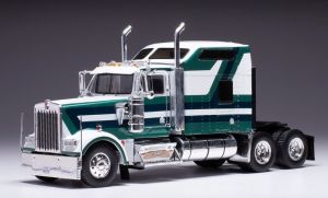 IXOTR164.22 - Camion solo de 1990 couleur vert et blanc - KENWORTH W900 6x4