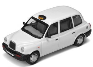 Taxi Londonien Taxi cab TX1 de couleur blanc