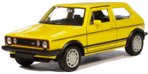 WELVW49720WD - Voiture sportive VOLKSWAGEN Golf Gti de couleur jaune jouet à friction