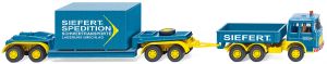 WIK050402 - Camion 6x4 MAN 19.230 et semi surbaissée 2 essieux avec container et dolly 2 essieux