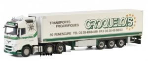 Camion avec remorque frigorifique Volvo FH GL 6x2 aux couleurs du transporteur CROQUELOIS